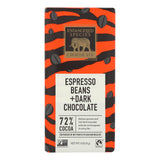 Endangered Species Natural Chocolate Bars - Dark Chocolate - 72 Percent Cocoa - Espresso Beans - 3 Oz Bars - Case Of 12