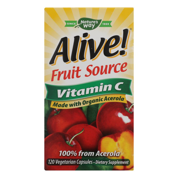 Nature's Way - Alive! Fruit Source Vitamin C - 120 Vegetarian Capsules