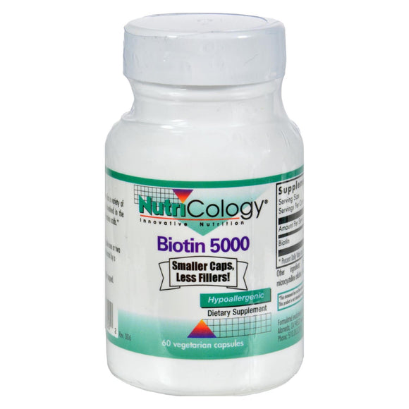 Nutricology Biotin 5000 - 60 Capsules