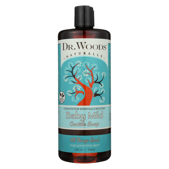 Dr. Woods Naturals Castile Soap - Baby Mild - Case Of 1 - 32 Oz.