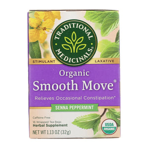 Traditional Medicinals Organic Smooth Move Peppermint Herbal Tea - 16 Tea Bags - Case Of 6