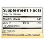 Nature's Way - Vitamin D-400 - 400 Iu - 100 Capsules