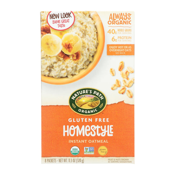 Nature's Path Organic Hot Oatmeal - Homestyle - Case Of 6 - 11.3 Oz.