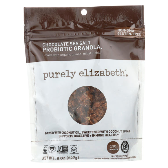 Purely Elizabeth Probiotic Granola - Chocolate Sea Salt - Case Of 6 - 8 Oz.