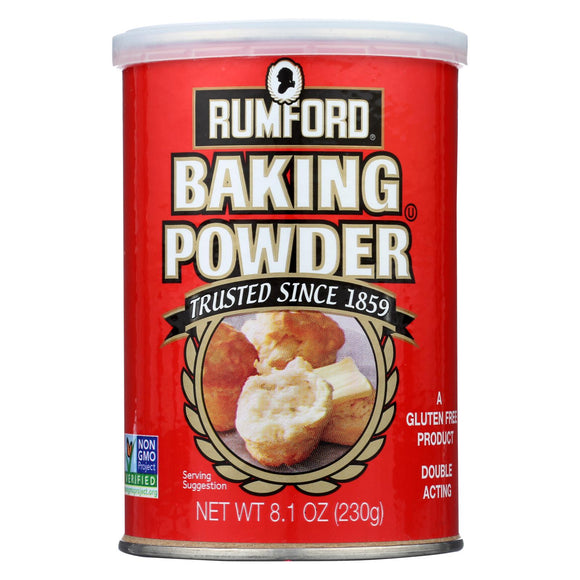 Rumford Baking Powder - Aluminum Free - Non-gmo - Case Of 12 - 8.1 Oz