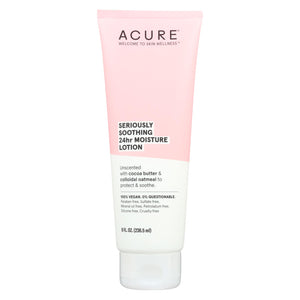 Acure - Lotion - Seriously Soothing 24 Hour Moisture - Unscented With Cocoa Butter - 8 Fl Oz.