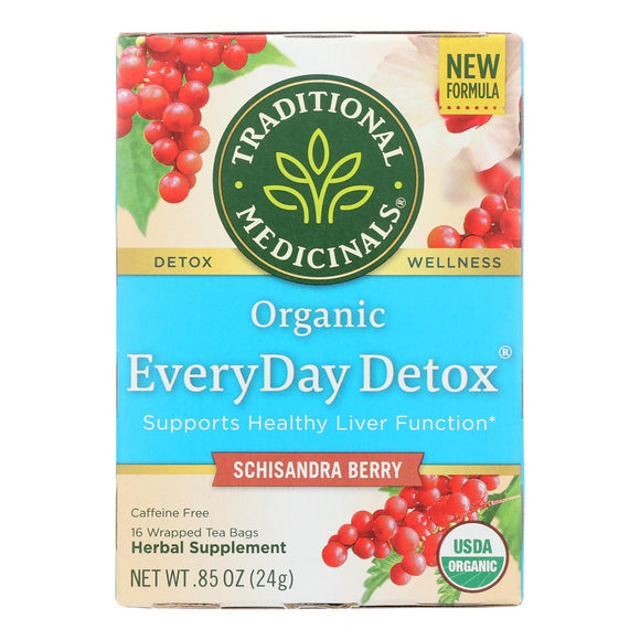 Traditional Medicinals Everyday Detox Herbal Tea - 16 Tea Bags