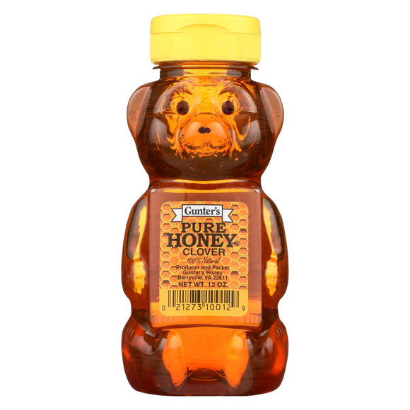 Gunter Pure Clover Honey - Case Of 12 - 12 Oz.