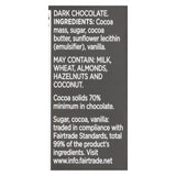 Divine - Bar Chocolate Dark 70% Cocoa - Case Of 12 - 3 Oz
